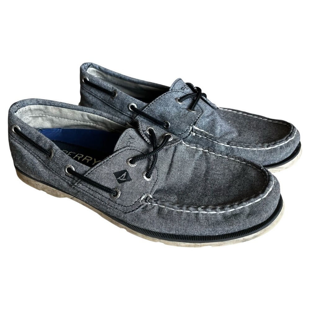Sperry Top-Sider Heather Black slip on Boat Shoes Loafers Men’s size 9